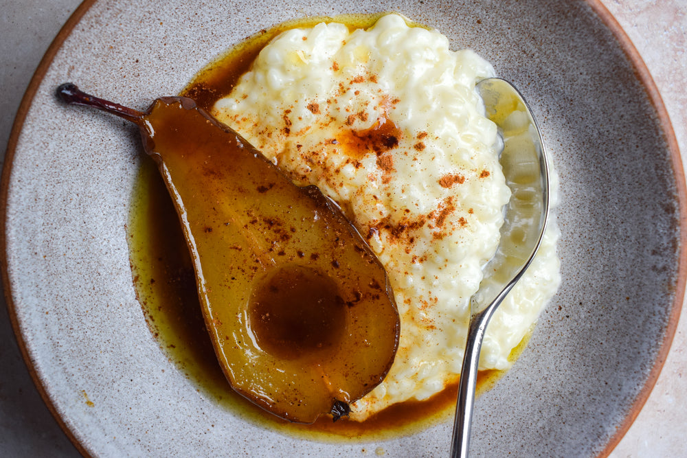 Baked Pear & Cinnamon Rice Pudding