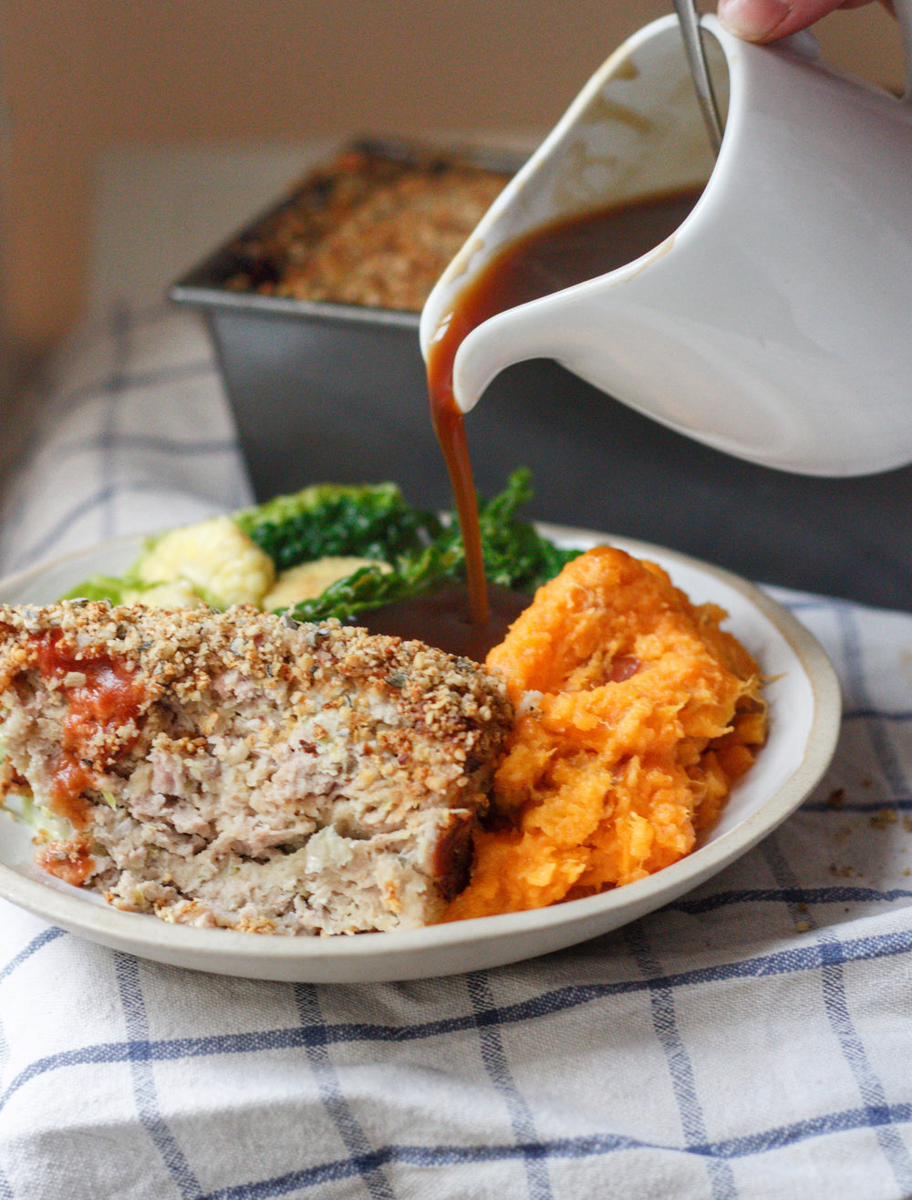 Apple, Pork & Sage Meatloaf W/ Cobnuts