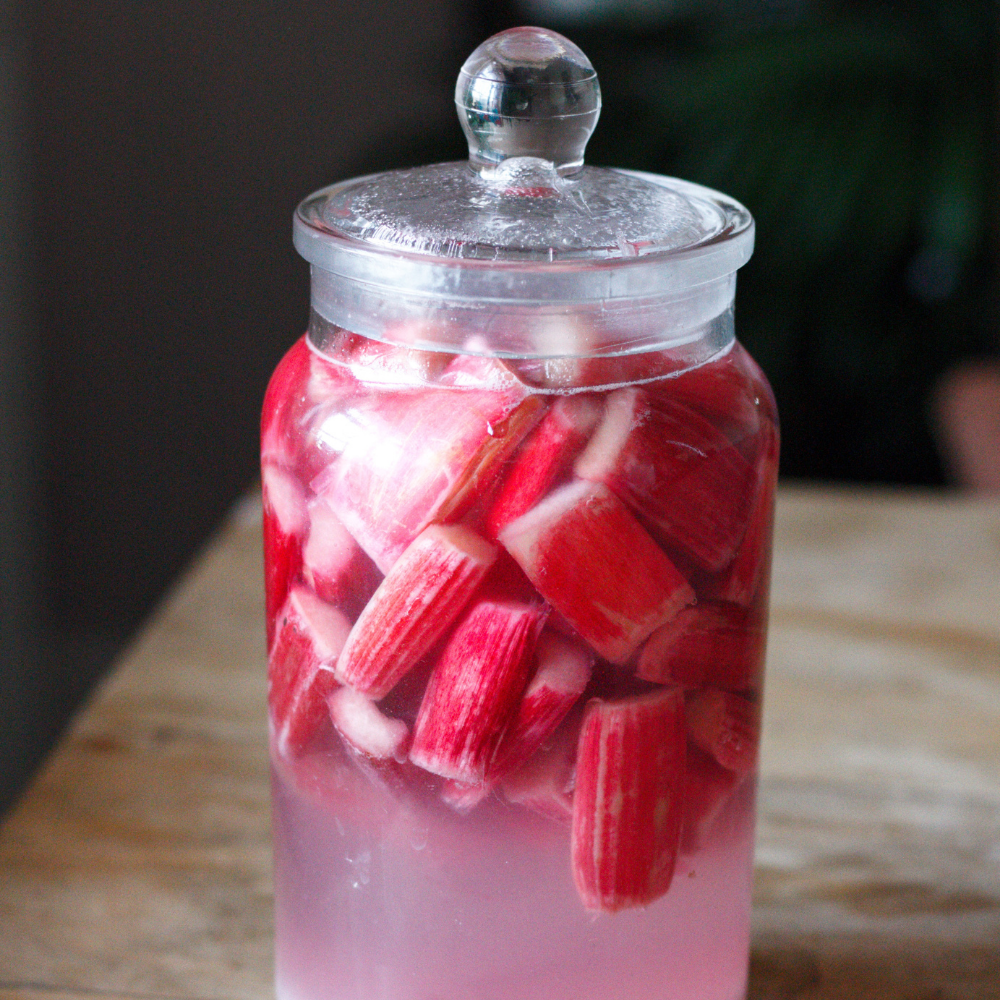 Homemade Rhubarb Gin